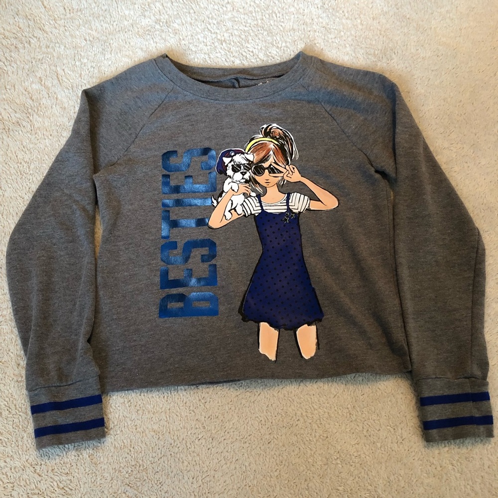 Girls Justice Crop Sweatshirt